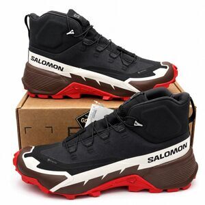 Salomon Cross Hike 2 Mid GTX Men's 14 Gore-Tex Waterproof Hiking Boots Black Red